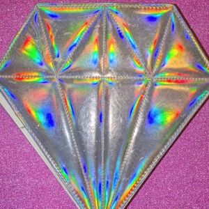 Holographic Diamond Makeup Brushes And Holder